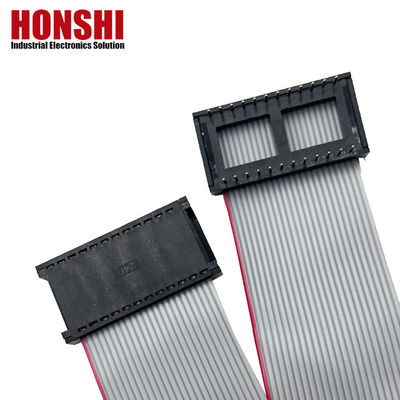 Conector masculino de IDC 6 8 10 12 14 16 18 26 40 Pin 2,54 mm Cajo de cinta plana con empalme