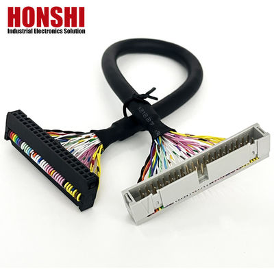 Cable de cinta blindada con certificación UL20276 40P Conexión PLC IDC a cabezal de caja Cable plano