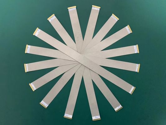 Material de aislamiento PET 0,5 mm Cable FFC plano UL20624 80c 60v 20 pin Cable de cinta de FPC