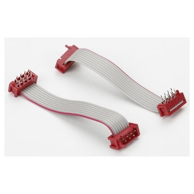 Cable plano de PVC poliéster 28AWG de 1,27 mm Micro conector de 8 pines Cable IDC