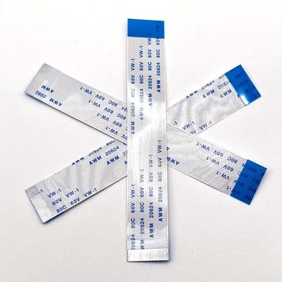 30 Cables FFC blindados con alfiler Awm 20706 1,0 mm 0,5 mm de ancho Flat Flex Ribbon Cable