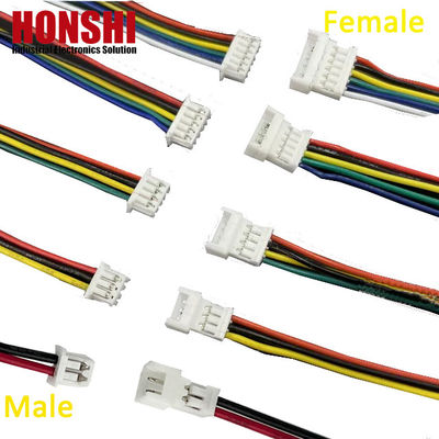 Conjunto de arneses de alambre de terminales de cable electrónico masculino y femenino con anchura de 1,25 mm
