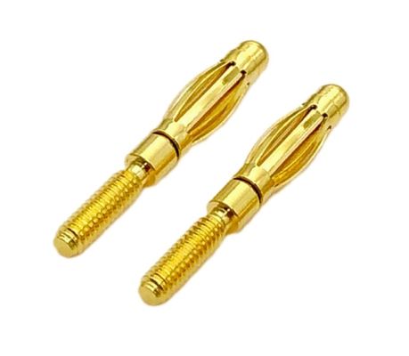 Tamaño personalizado 4 mm Conector de plomo masculino con dorado y sudario roscado garantizado