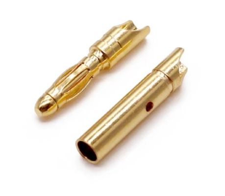 Tamaño personalizado 4 mm Conector de plomo masculino con dorado y sudario roscado garantizado