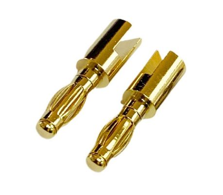 Tamaño personalizado 4 mm Conector de plomo masculino con dorado y sudario roscado garantizado