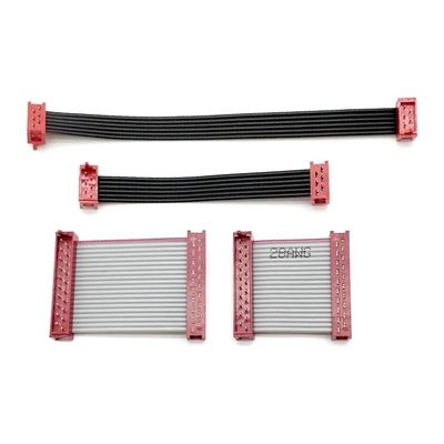 8 pin 10 pin masculino Flat cable ensamblaje IDC cinta de cable rojo Micro conector de coincidencia