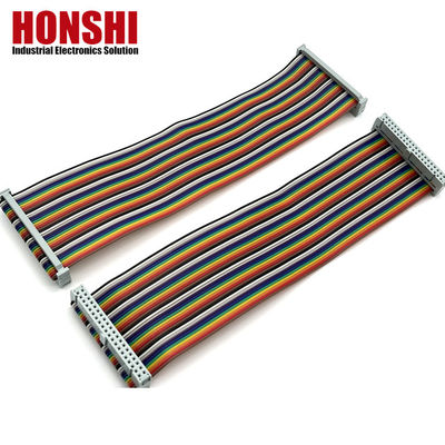 2.54mm IDC a IDC Cable eléctrico plano de 40 pines Cable de cinta multicolor para automóviles