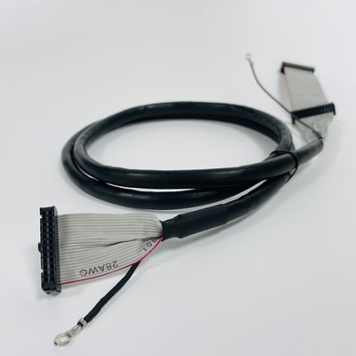Cable de cinta plana para automóviles IDC de 2,54 mm Material de aislamiento de tono PVC poliéster