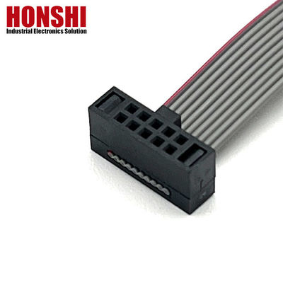 Conector de cable plano de 10 pines gris con cinta de paso de 1,27 mm Cable IDC 10 u" Revestimiento de oro