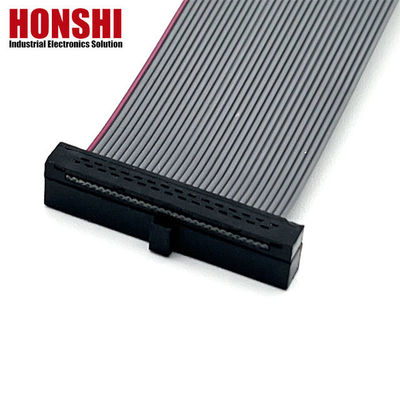 Conector de cable plano de 10 pines gris con cinta de paso de 1,27 mm Cable IDC 10 u" Revestimiento de oro
