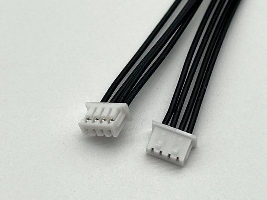 2.54mm Pitch 4 Pin Dupont Cable Asamblea UL1007 24awg Negro longitud personalizada