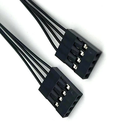 Arnés de alambre eléctrico de longitud personalizada Dupont 4 pin para el conector JST SH 1.0 4 pin