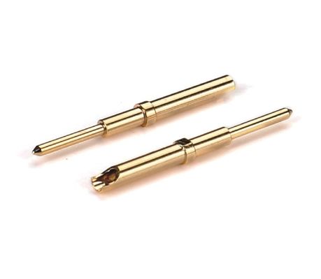 Conector de pines de cobre de alta precisión con pines mecanizados CNC de latón chapado en oro
