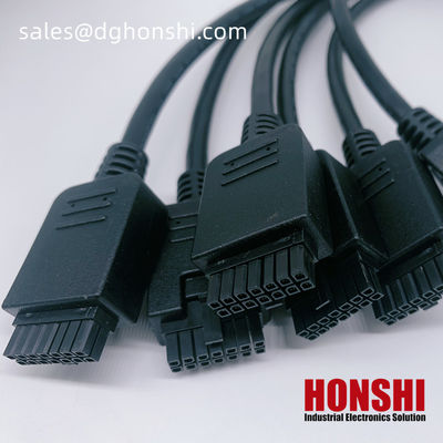 14 Pin Micro Fit 3.0 Reunión de cable moldeado por sobremoldado UL20276 430251400