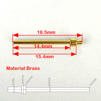Conector pines mecanizados 2.0x18.5mm dorado terminal pin de bronce pin de punto de contacto