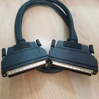 HPDB 100 pin MDR conector SCSI ensamblaje de cable de alambre negro con material de contacto de latón