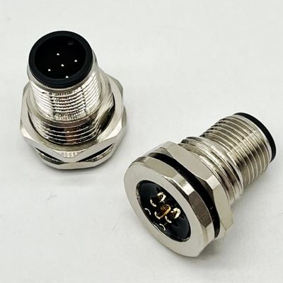 M12 5 Pin Mujer y panel de montaje masculino Multi Pin conectores de cable circular a prueba de agua