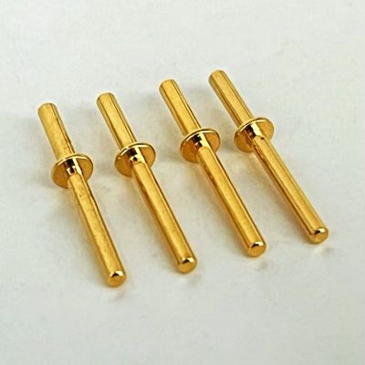 Pinos mecanizados de latón con chapa de oro 1.6x20 mm para centro de mecanizado vertical CNC