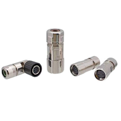 Conector circular impermeable DDK de 2 pines y 10 pines con terminación de copa de soldadura