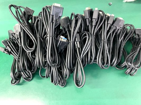 Cable D Sub personalizado 13W3 Conector de alimentación blindado DB9 DB15 Cable de hombre a mujer