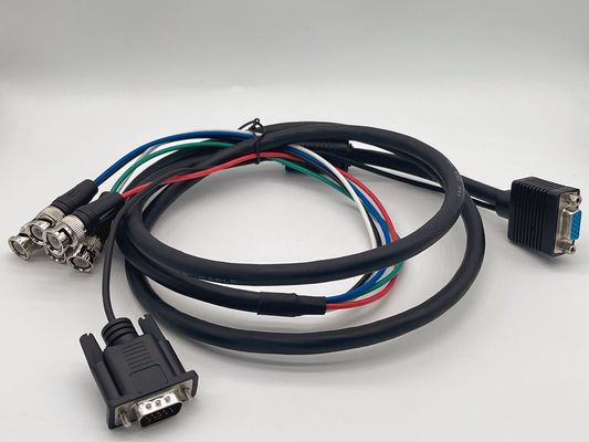 Cable D Sub personalizado 13W3 Conector de alimentación blindado DB9 DB15 Cable de hombre a mujer