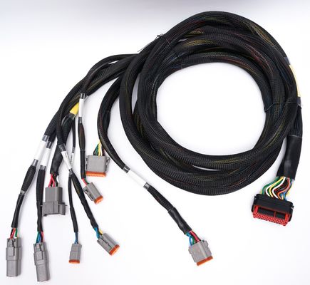 Arnés de cableado automotriz personalizado 24 pin para conexiones de cable 24 - 32AWG