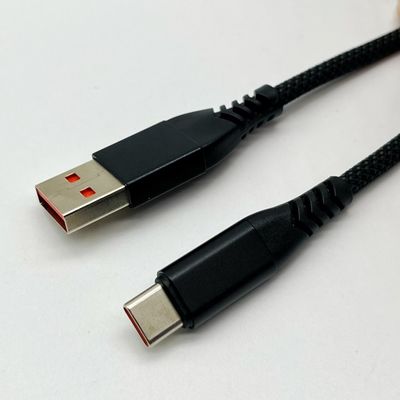1m Black USB Molded Cable Assembly UL2725 28Awg para sincronización y carga rápida de datos
