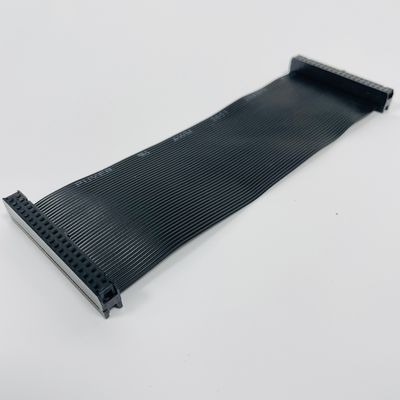 Cable plano negro de 2.54 mm personalizado con 6 pines - 64 pines