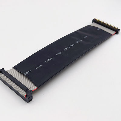 Cable plano negro de 2.54 mm personalizado con 6 pines - 64 pines