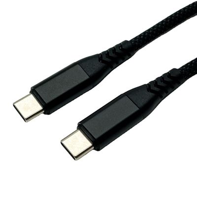 Cable USB tipo C UL2725 negro USB 2.0 Un conector masculino con chapa dorada