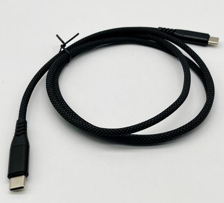 Cable USB tipo C UL2725 negro USB 2.0 Un conector masculino con chapa dorada