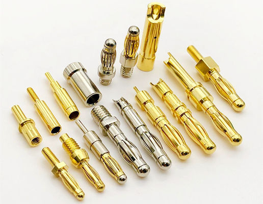 Plug de plátano Precisión Mecánica Multilam Pin Contacto 4 mm Saldador de la copa terminación