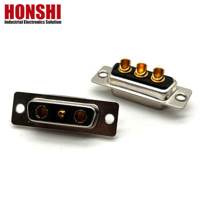 3V3 30A Conector de conexión masculino tipo D con material de contacto de latón dorado