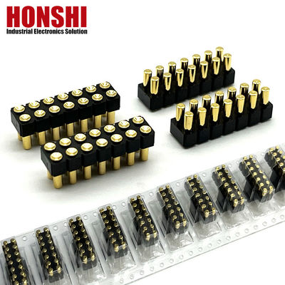 2.54mm Conector de pin Pogo de alta corriente Femenino 2x7P Revestido de oro H2.5 SMT Tipo para PCB