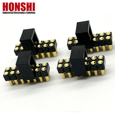 2.54mm Conector de pin Pogo de alta corriente Femenino 2x7P Revestido de oro H2.5 SMT Tipo para PCB