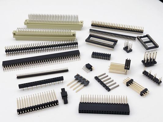 2.54mm PCB de doble fila H3.0mm 7.4mm de latón recto Conector de cabeza femenino redondo mecanizado