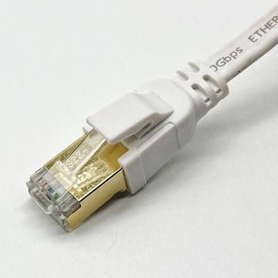 Cable Ethernet blanco de 1m Cat8 personalizado para conexión a red Cable LAN de conector Rj45