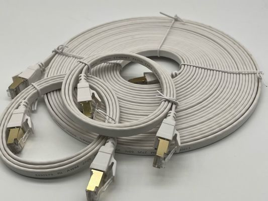 Cable Ethernet blanco de 1m Cat8 personalizado para conexión a red Cable LAN de conector Rj45