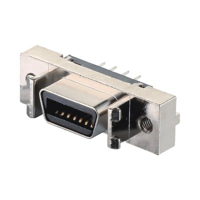 HPCN Conector de cable a tabla MDR SCSI Pitch 1.27mm 14 pines Conector masculino femenino