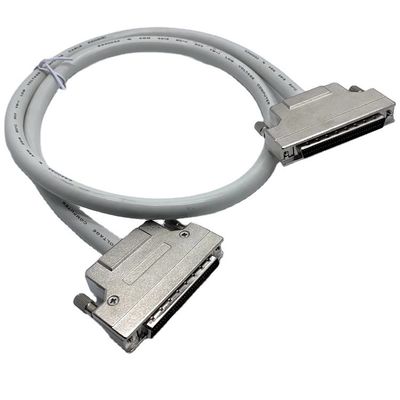 Cable de conector SCSI gris personalizado 68 pin 100 pin cable masculino Ul20276 28awg cable