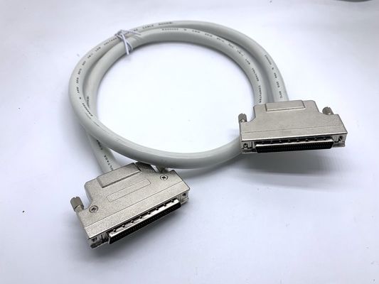 Cable de conector SCSI gris personalizado 68 pin 100 pin cable masculino Ul20276 28awg cable