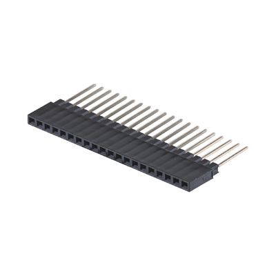 Una fila de 180 grados 40P conector de cabeza femenino 2.54mm Pitch 8.5mm altura de plástico