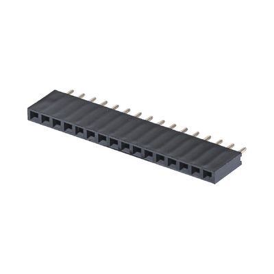 Una fila de 180 grados 40P conector de cabeza femenino 2.54mm Pitch 8.5mm altura de plástico