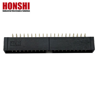 2Conector de cabecera de caja de.54mm H8.8 40P Conector eléctrico dorado de doble fila