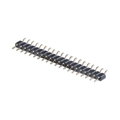 2.54mm Conector de encabezado de pines mecanizado de ángulo derecho SMT SMD PCB de encabezado de fila única