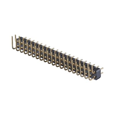 2.54mm Conector de encabezado de pines mecanizado de ángulo derecho SMT SMD PCB de encabezado de fila única