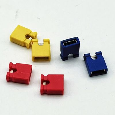 3A-5A 2.54mm Pitch Mini Jumper Altura 6.0mm Rojo Azul Amarillo Negro con tapa de forma abierta