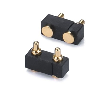 3.0mm 2pin Pogopin masculino con conector a prueba de agua de una sola fila con ángulo derecho