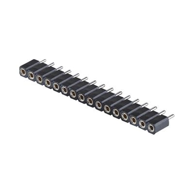 2.54mm Encabezado femenino con ángulo derecho SMT SMD Single Row 1-40Pin PCB Connector