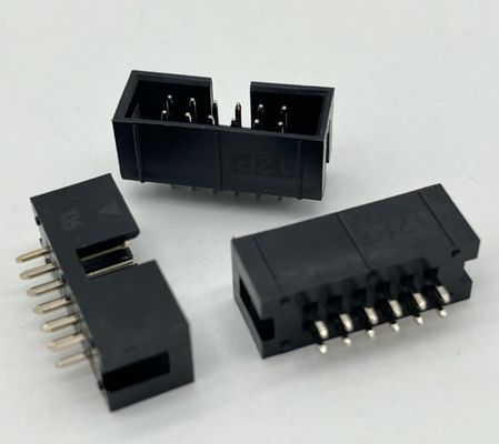 2.54mm Conector de cajas de encabezado recto 12 pines IDC Cajas de encabezado 2x6p